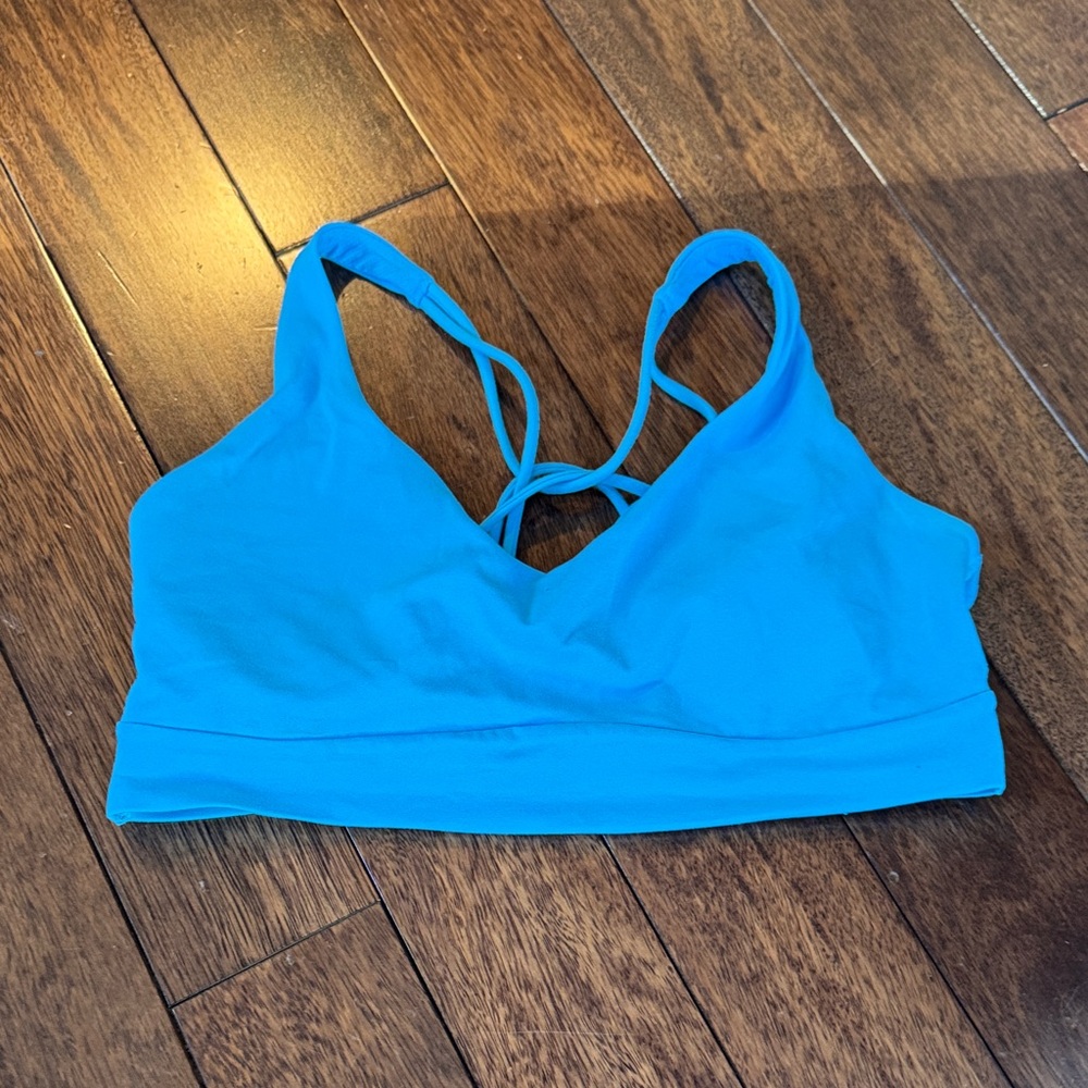 Athleta Bright Blue Strappy Sports Bra